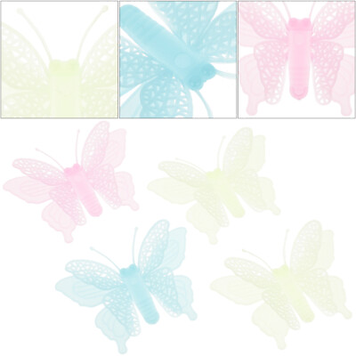 #ad 16 Pcs Glow In The Dark Decals Stickers 3D Wall Butterfly Student $8.99