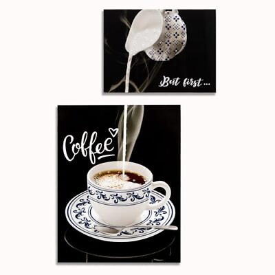 #ad 15In Coffee Wall Art Decor For Kitchen Fun But First Cup of Coffee Bar Sign W... $31.17