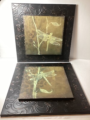 #ad Pair of Dragonfly Wall Decor Art Metal 12quot; x 12quot; $18.00