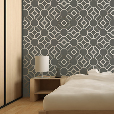 #ad Wall Stencil Large geometric Pattern Geoffrey for Wall Decor and More $41.95