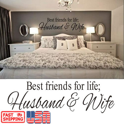 #ad BEST FRIENDS FOR LIFE HUSBAND amp; WIFE Wall Art Decal Quote Words Decor 7quot; x 23quot; $7.99