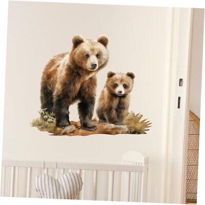 #ad Lifelike Bear Wall Stickers for Nursery Mama Bear Animals Wall Brown Bear g $21.90