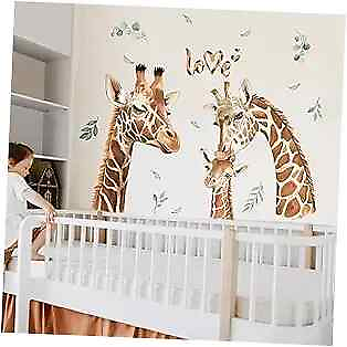 #ad Giraffe Family Wall Decals Safari Animal Wall Stickers Nursery Kids Room Wall $23.62