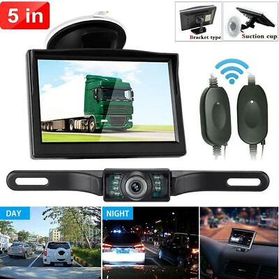 #ad Backup Camera Wireless Car Rear View HD Parking System Night Vision 5quot; Monitor $31.77