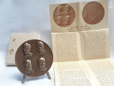#ad Presidents Who Gave Their Lives In Devotional Service Medallic Art Co Medallion $129.95
