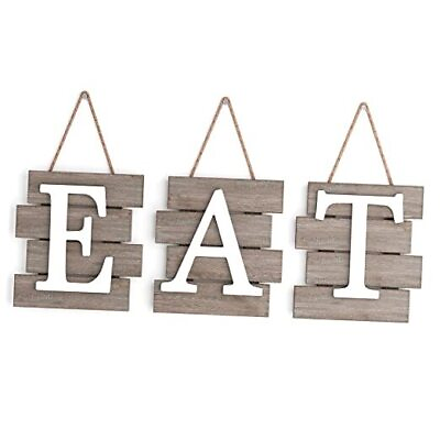 #ad #ad Eat Sign Kitchen Signs Wall Decor Kitchen Decorations Wall Brown White $42.84