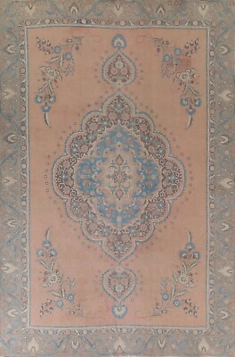 #ad Vintage Floral Over Dyed Tebriz Area Rug 9#x27;x12#x27; Hand knotted Living Room Carpet $845.78