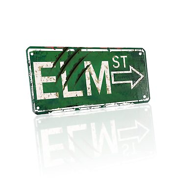 #ad Retro Elm Street Sign With Claws Retro Wall Decor Vintage Metal Tin Sign for ... $15.13