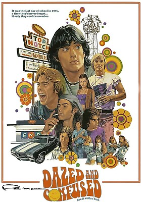 #ad Dazed Funny And Confused 1993 Movie Poster Comedy Film Home Art $19.99