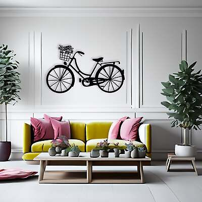 #ad Retro Classic Bicycle Silhouette Metal Wall Decor Wall Decor Interior Housewar $140.00