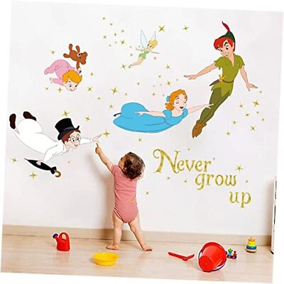#ad Baby Wall Decal Never Grow Up Quotes Wall Stickers for Kids Bedroom Nursery $26.99