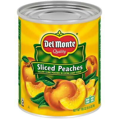 #ad Del Monte Sliced Peaches Extra Light Syrup Canned Fruit 105 Oz Can Sliced Home $17.85
