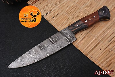 #ad CUSTOM HAND MADE FORGED DAMASCUS STEEL CHEF KNIFE KITCHEN KNIFE 1897 $29.80