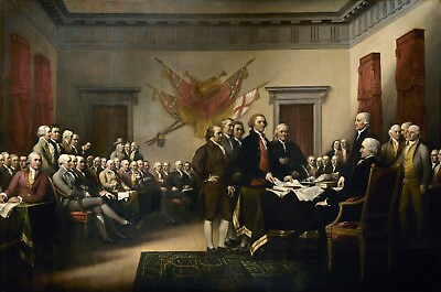 #ad Wall Poster.Signing of declaration of independence Art Design.Room Home art.1575 $35.00