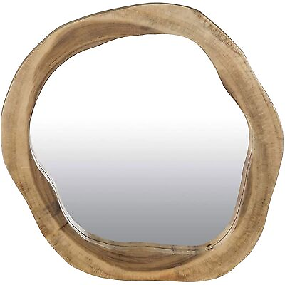 #ad Solid Wood Hanging Mirror 21.7”w x 2”d X 24.2”h Modern Rustic 3D Wall Decor... $112.70