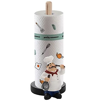 #ad Chef Style Paper Towel Holder Chef Decor Resin Crafts Paper Towel Stand Display $26.95