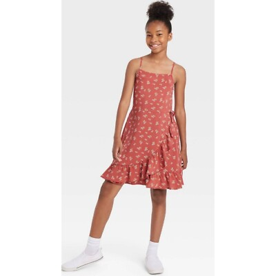 #ad Target Art Class Girls Floral Wrap Dress Size 6 $9.99