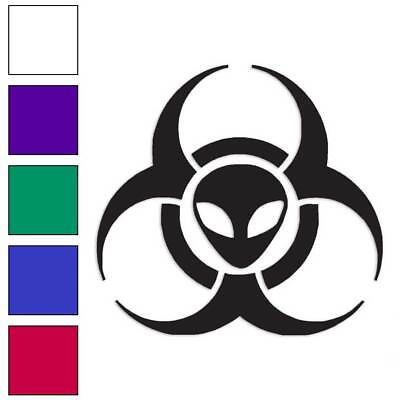 #ad Alien Biohazard Vinyl Decal Sticker Multiple Colors amp; Sizes #8 $23.95