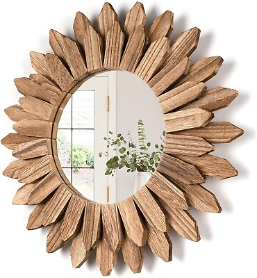 #ad #ad Mirror Wall Rustic Wood Inch Decorative 12 Sunburst Boho Farmhouse Honiway Decor $44.99