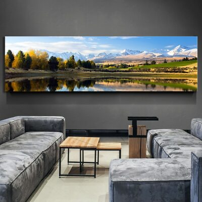 #ad #ad Lake Nature Scenery Landscape Canvas Painting Canvas Wall Art Home Decor Picture $31.03