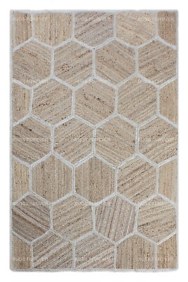 #ad Handmade Natural Jute Carpets Kitchen Blue Green Kilim Living Room Area Rugs $359.10