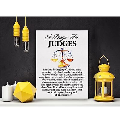 #ad a Judge#x27;s Prayer Quote Poster Canvas Wall Art for Office Home Decor Judge $20.76