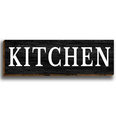#ad Wood Kitchen Sign Rustic Farmhouse Kitchen Wall Decor Funny Inspirational Hom... $15.72