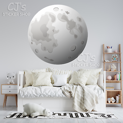 Moon Wall Decal Solar System Kids Bedroom Wall Decor Removable Sticker Space $13.56