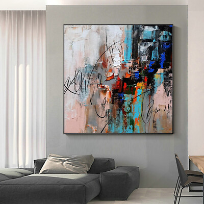 #ad #ad Abstract Canvas Oil Painting Wall Art 100%Hand Painted Modern Decorative $99.90