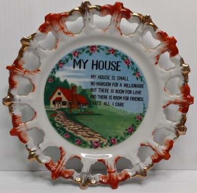 #ad Vintage Wall Plate quot;My House Is Smallquot; $11.40