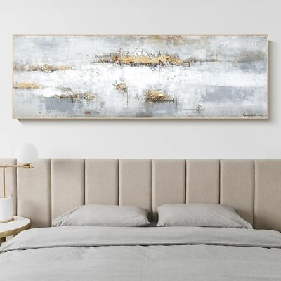 #ad #ad Abstract Art Canvas Painting Grey White Canvas Wall Art Home Decor Canvas Mural $26.31