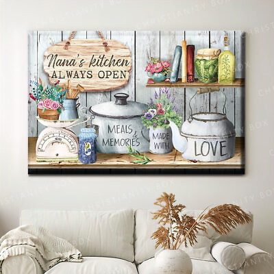 #ad Personalized Kitchen Canvas Farmhouse Kitchen Wall Art Decor CA28 $15.99