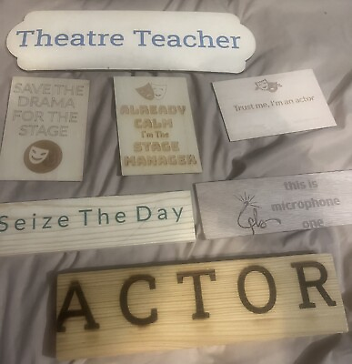 #ad Wooden Theater Quote Signs $14.99