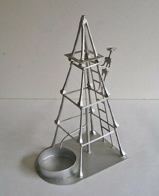 Modern Abstract Metal Water Tower Nail Art Sculpture $8.99