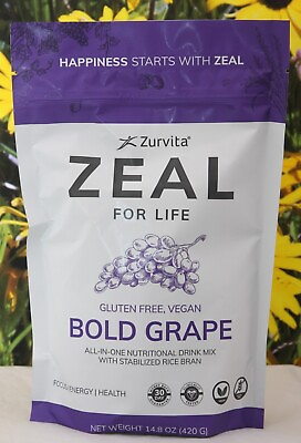 #ad #ad Zurvita Zeal For Life BOLD GRAPE Bag 30 Servings Exp. 6 2025 $59.99