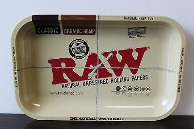 #ad RAW Small Metal Rolling Tray Vintage Style 7x11 Used Discount Sale $7.99