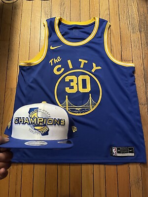 #ad Nike Stephan Curry Golden State The City Jersey Mens XXL 2XL Swingman CN1024 497 $129.99