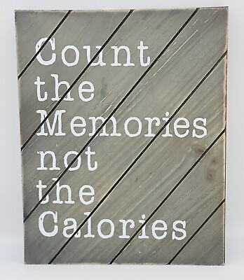Words Lettering Wall Kitchen Quote Count The Memories Not The Calories Unique $25.00
