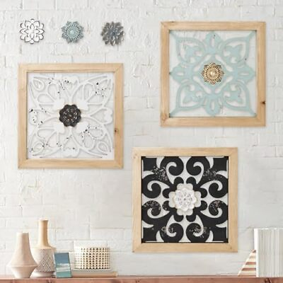 #ad 3 PCS Rustic Wood Wall Decor Farmhouse Wall Art Hanging Decoration for Bedroo... $68.03