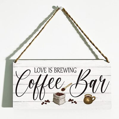 #ad Coffee Bar Signs Kitchen Wall Decor Coffee Signs Farmhouse Coffee Bar Decor Wood $20.39