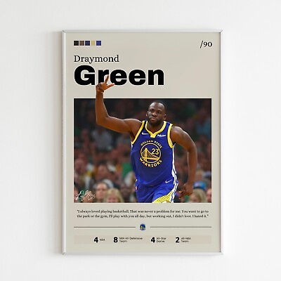 #ad Draymond Green poster G.S. Warriors art Basket print Green Golden State art $76.41
