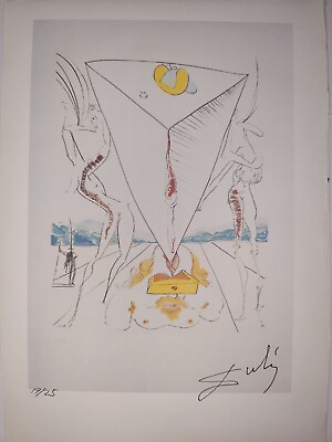 #ad Authentic Salvador Dali Painting Print Poster Wall Art Signed amp; Numbered $74.95