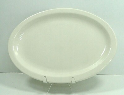 #ad Oval Plate Restaurant Ware Vintage White Cream USA Oval Plate 10x7 $14.36