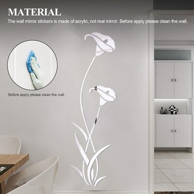 #ad Mirror Wall Sticker Home Mirror 3D Acrylic Home Light Weight Removable $11.08