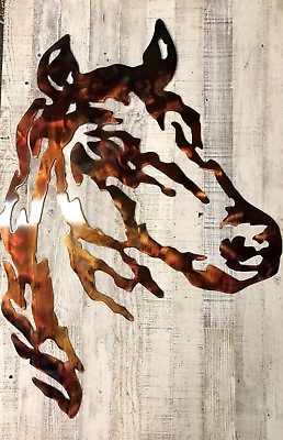 #ad Horse Head Metal Wall Art Copper 40quot; $169.98