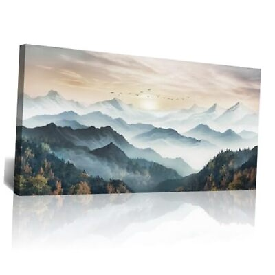 #ad Large Wall Art For Living Room Canvas 30x60inches Mountain Landscape Pictures $202.94