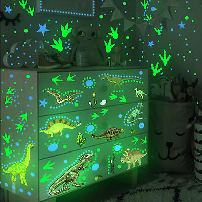 #ad Dinosaurs Luminous Wall Stickers Glow In Dark Dinosaurs Wall Decorative $12.00