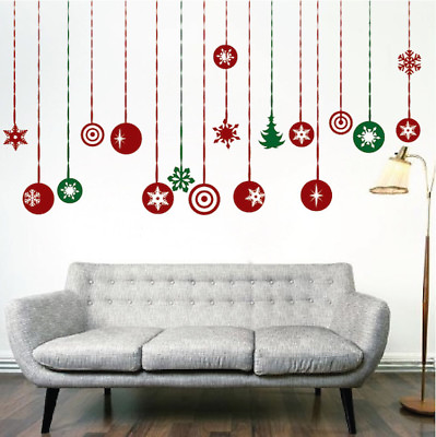 #ad Hanging Ornaments Decals Christmas Window Stickers Christmas Decorations h51 $32.95