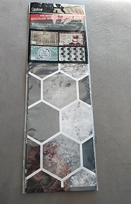 #ad Octagonal Tile Foil Backsplash Kitchen Wall Art Decal 17.7quot; x 29.5quot;Peel Stick $9.99