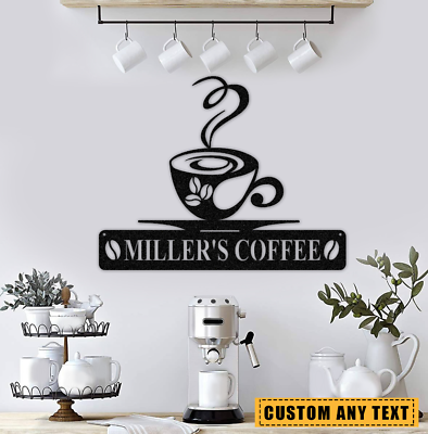 #ad #ad Personalized Coffee Metal Bar Sign Custom Cafe HomeKitchen Housewarming Decor $26.24